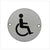 Disabled Toilet Sign in Stainless Steel