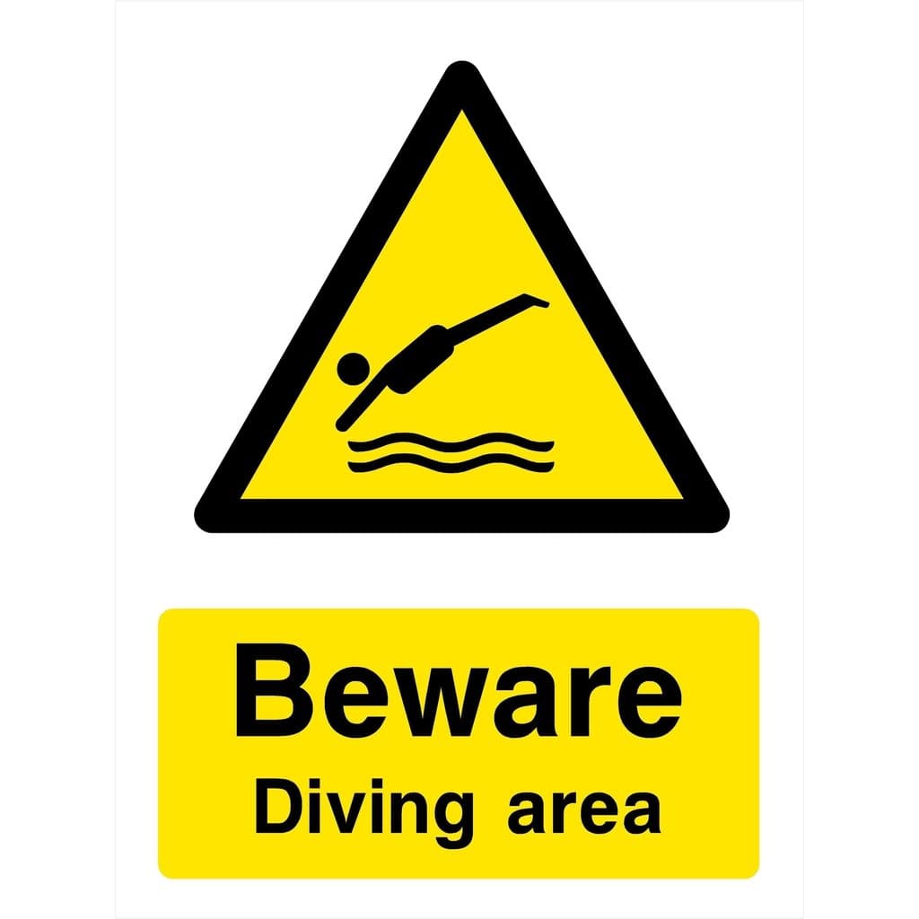 Diving Area Sign