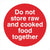 Do Not Store Raw And Cooked Food Together Sign