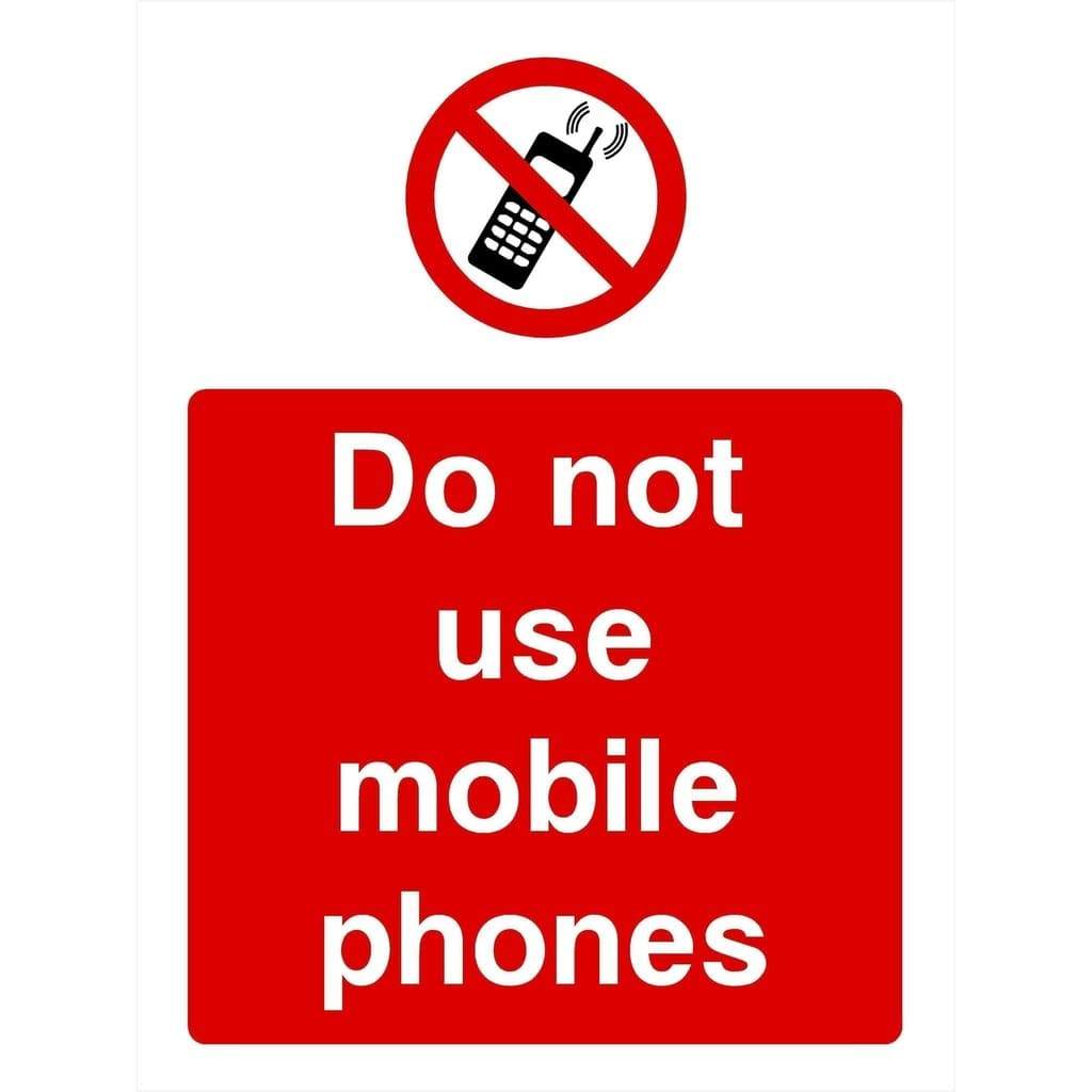 Do Not Use Mobile Phones Sign