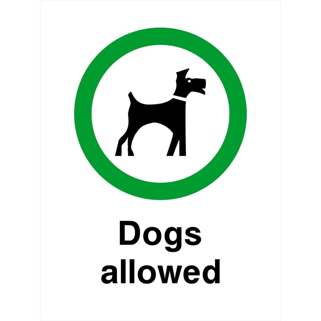 Dogs Allowed Sign