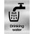 Drinking Water Sign Brushed Silver