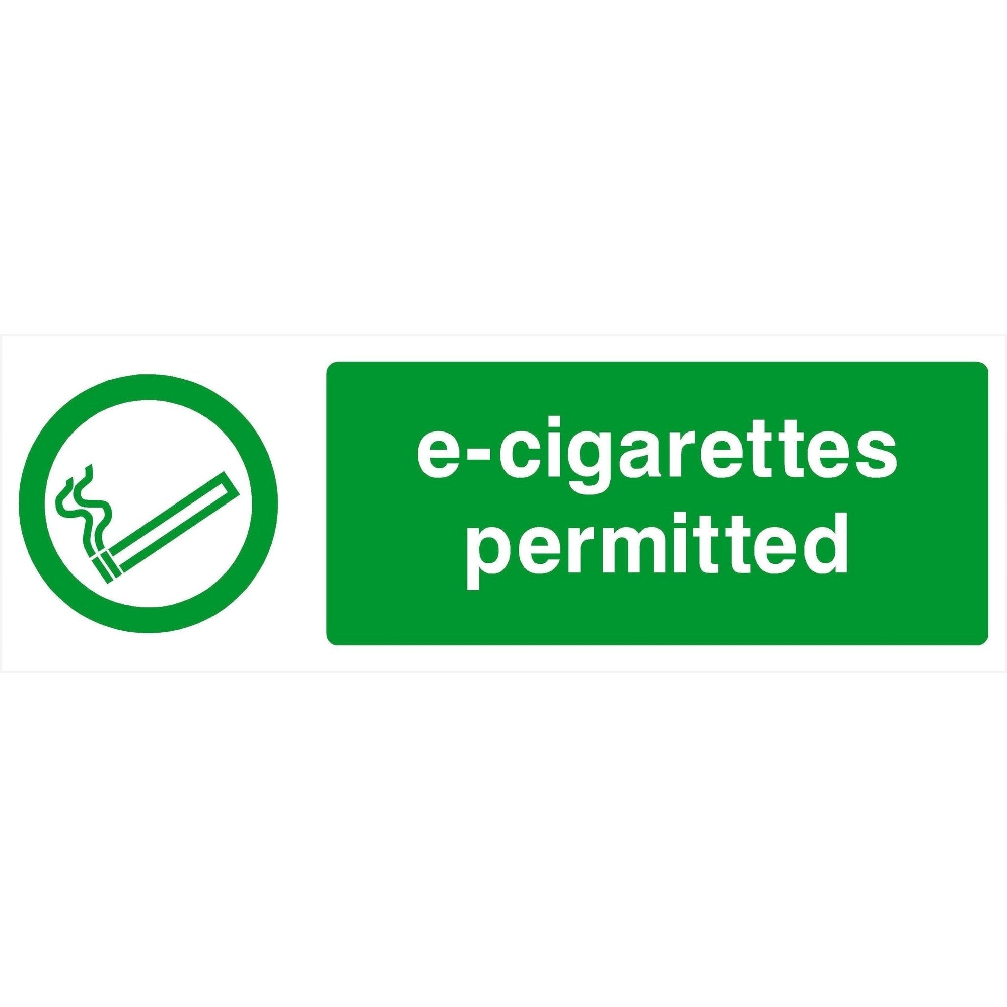 E-Cigarettes Permitted Smoking Sign