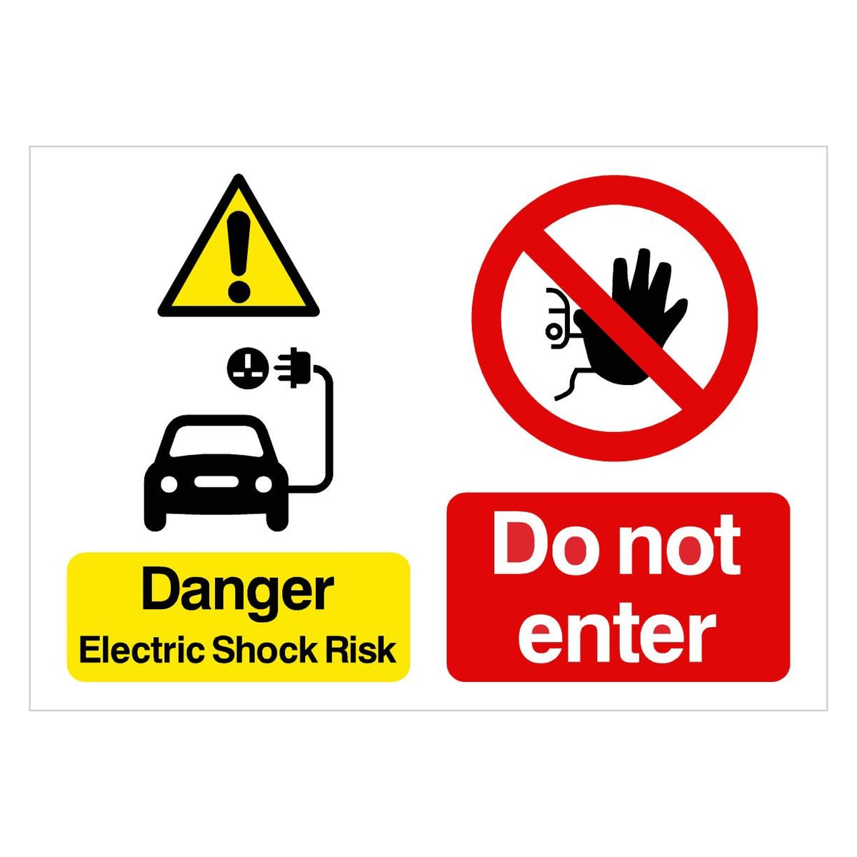 Electric Vehicle Shock Do Not Enter Sign