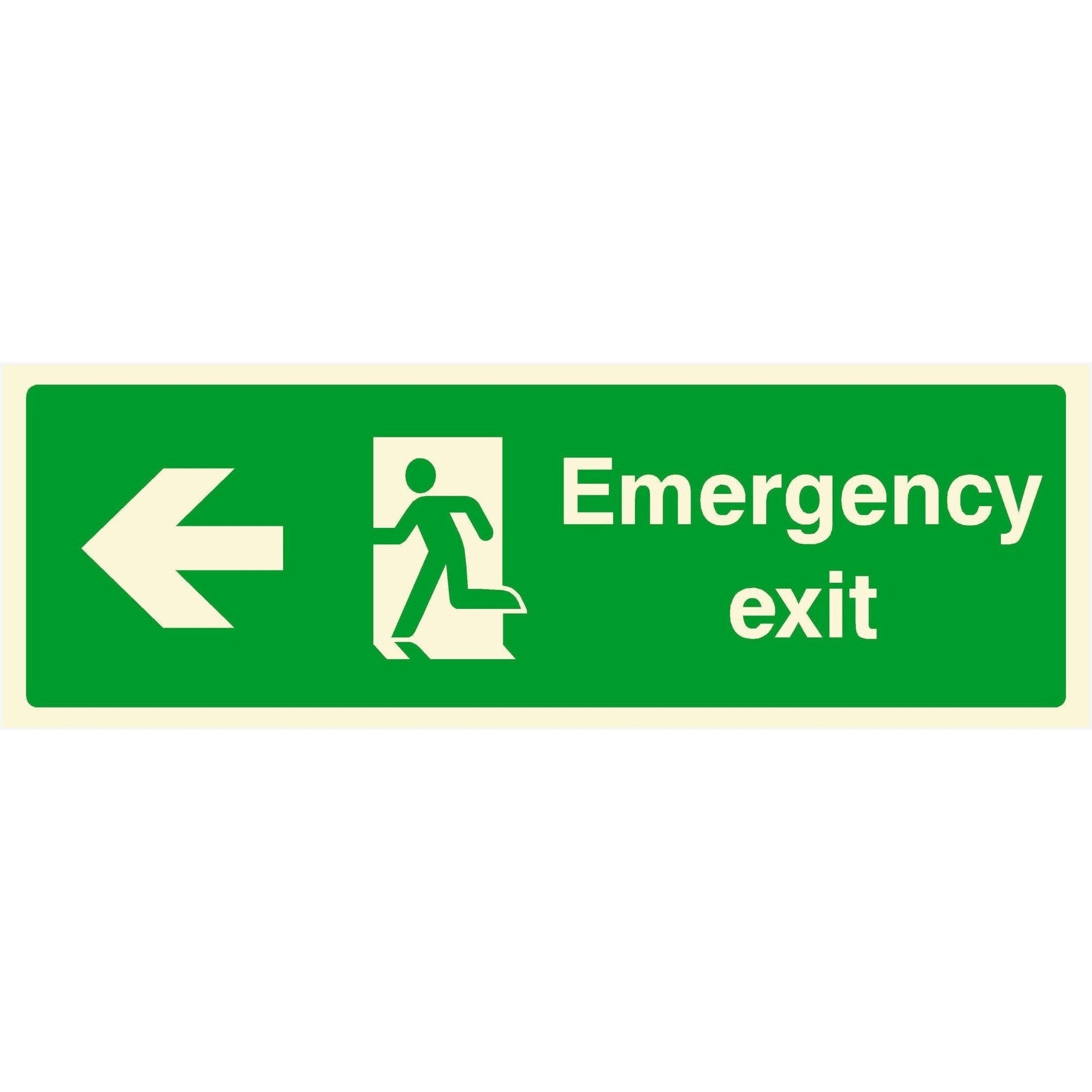 Emergency Exit Sign Left Arrow