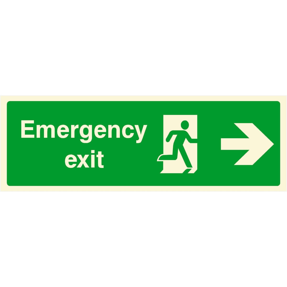 Emergency Exit Sign Right Arrow