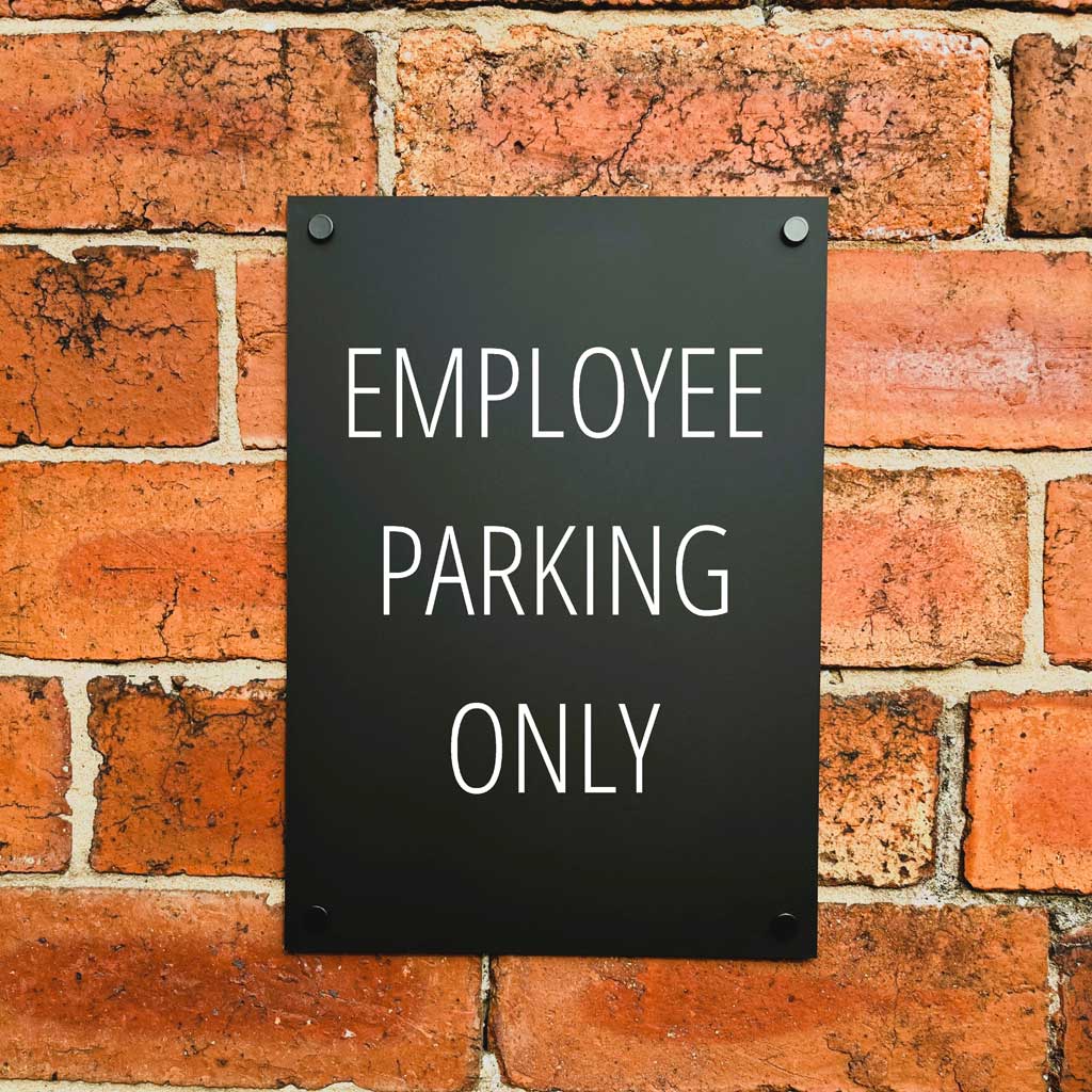 Employee Parking Only Sign Midnight Black