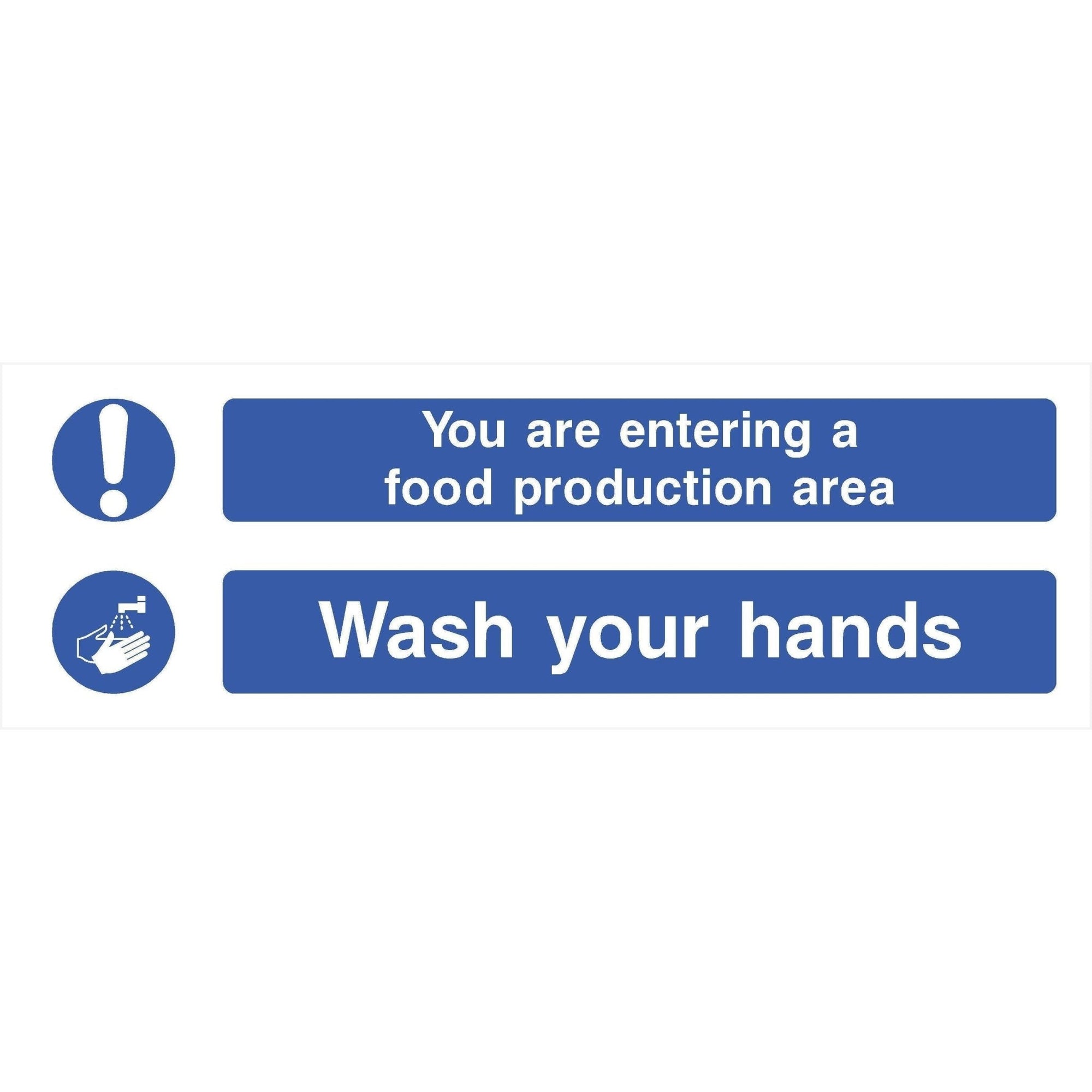 Entering A Food Production Area Wash Your Hands Sign