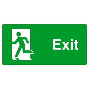 Exit Left Emergency Escape Sign