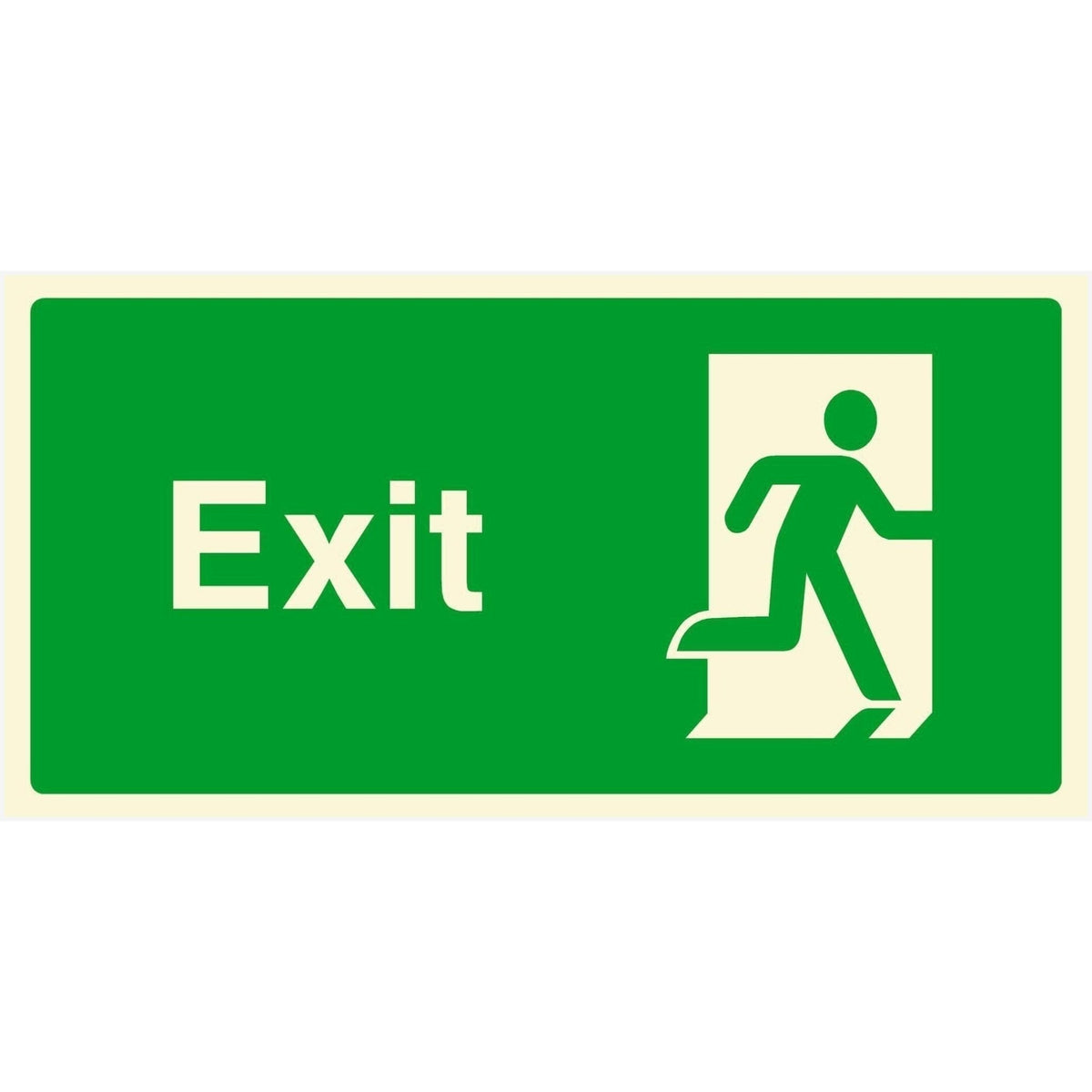 Exit Right Emergency Escape Sign