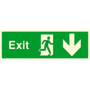 Exit Sign Down Arrow