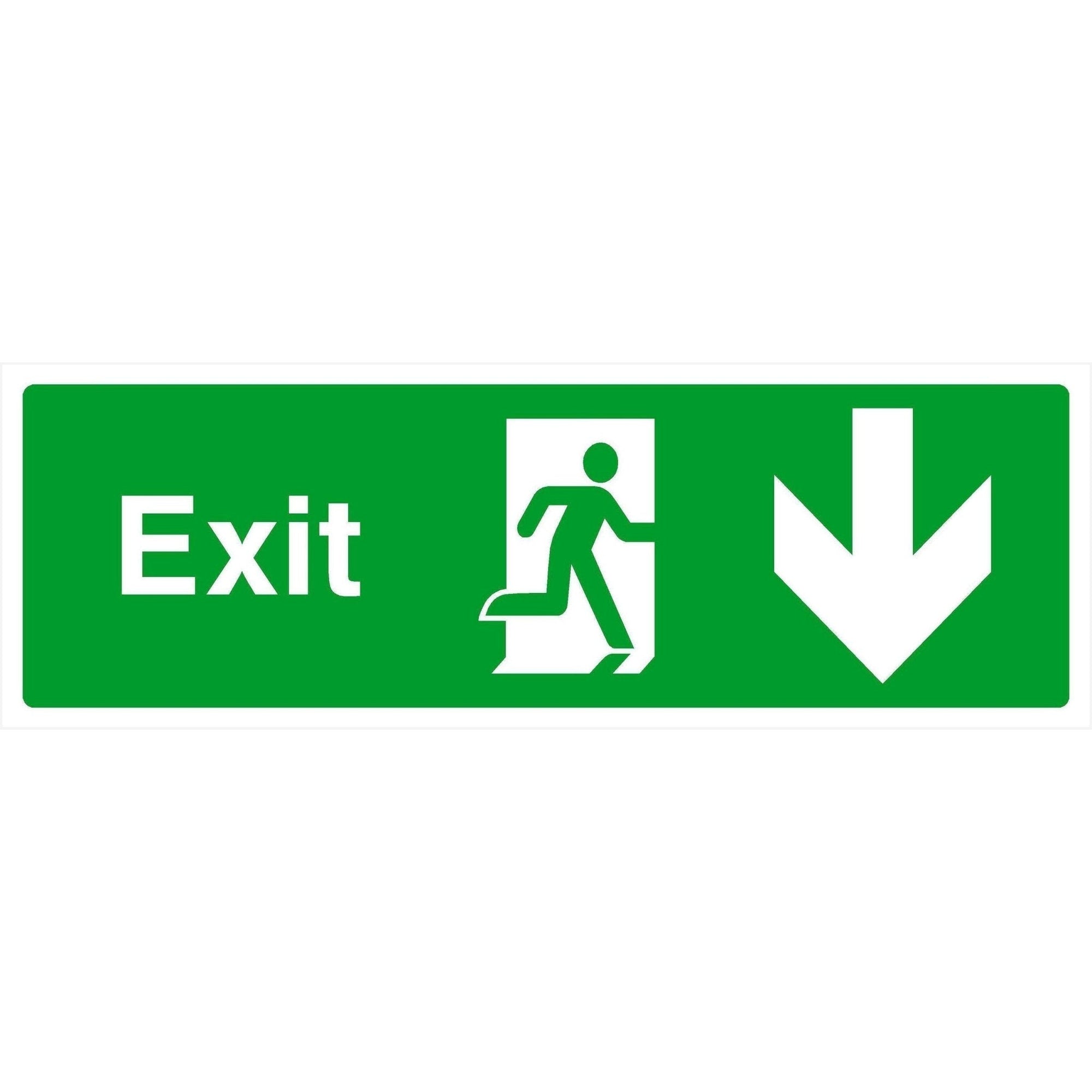 Exit Sign Down Arrow