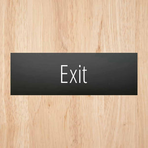 Exit Sign Midnight Black Landscape