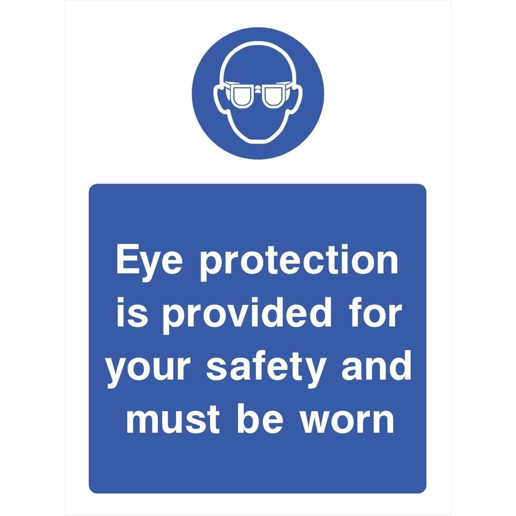 Eye Protection Is Provided for Safety Sign