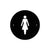 FEMALE Premium Black toilet door sign