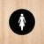 FEMALE Premium Black toilet door sign