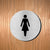 FEMALE Premium Brushed Silver toilet door sign