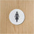 Female Toilet Sign in Satin Stainless Steel