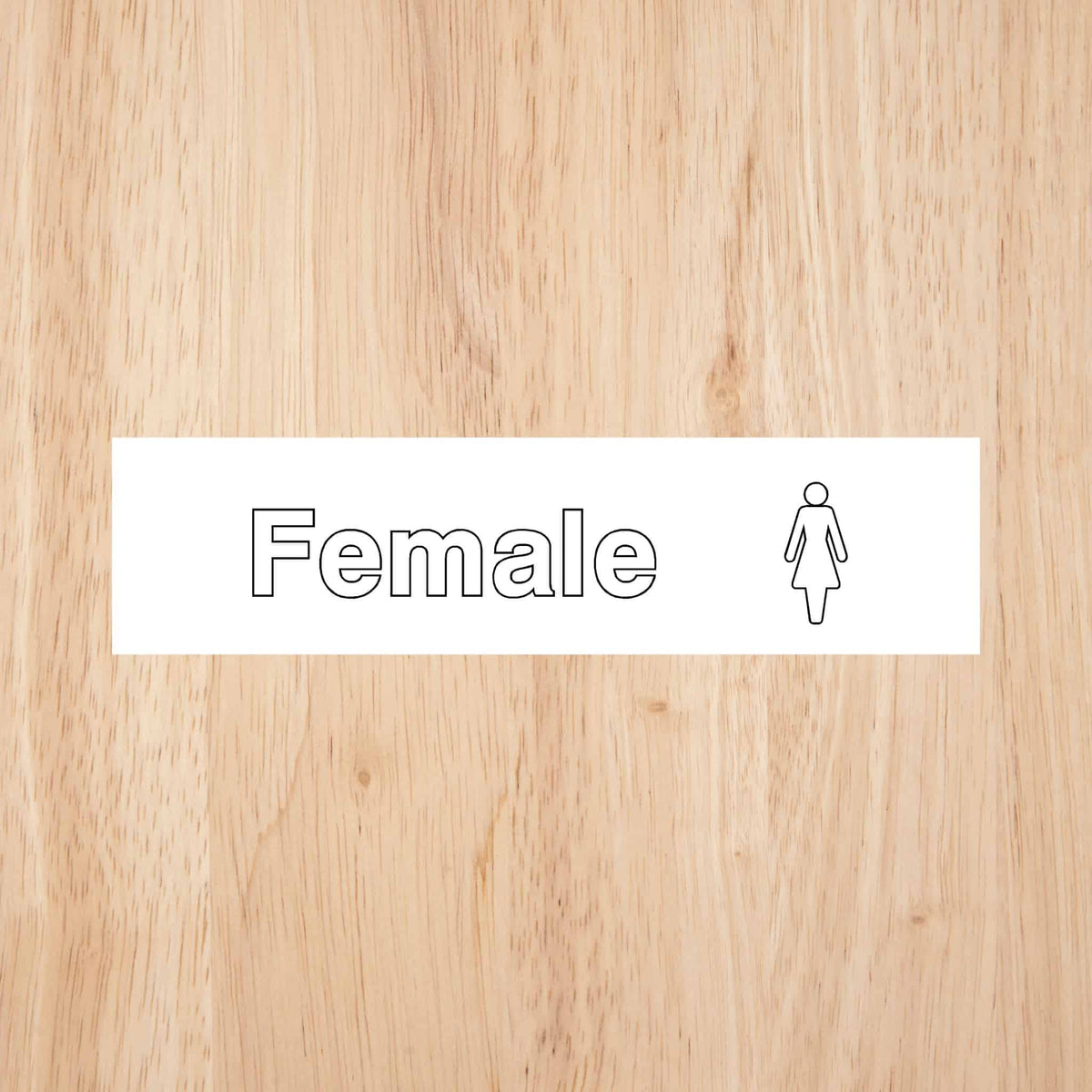 Female Toilet Standard Sign