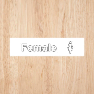 Female Toilet Standard Sign