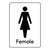 Female White Toilet Sign