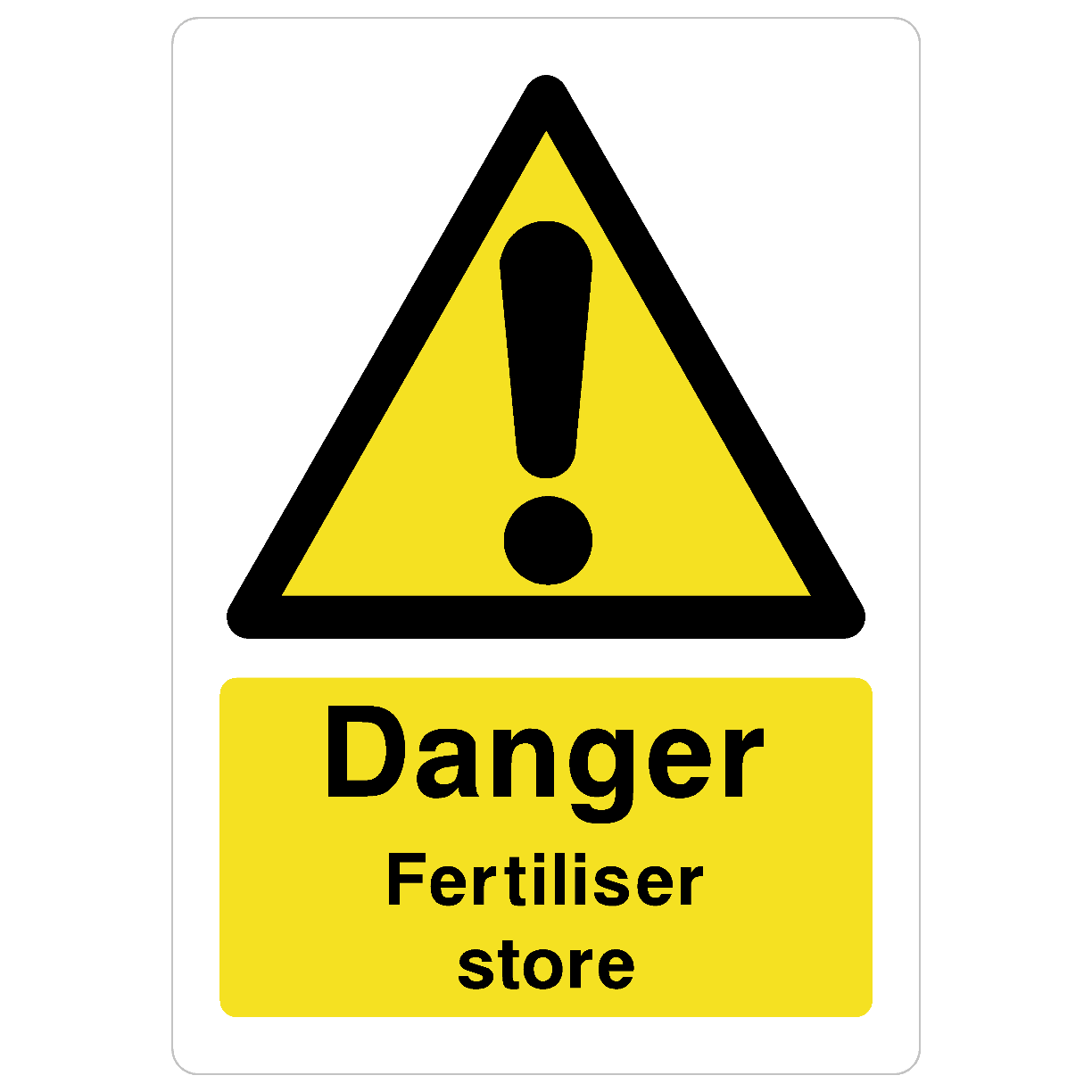 Fertiliser Store Sign