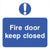 Fire Door Keep Closed Sign