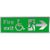 Fire Exit Disabled Right Arrow Brushed Silver Sign