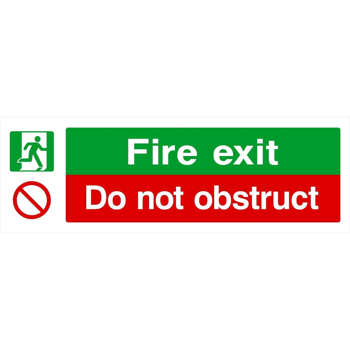 Fire Exit Do Not Obstruct Sign