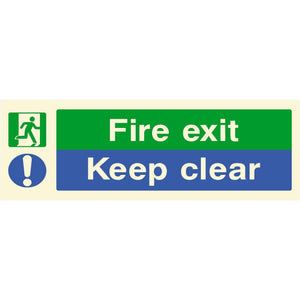 Fire Exit Keep Clear Sign
