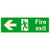 Fire Exit Left Arrow Sign