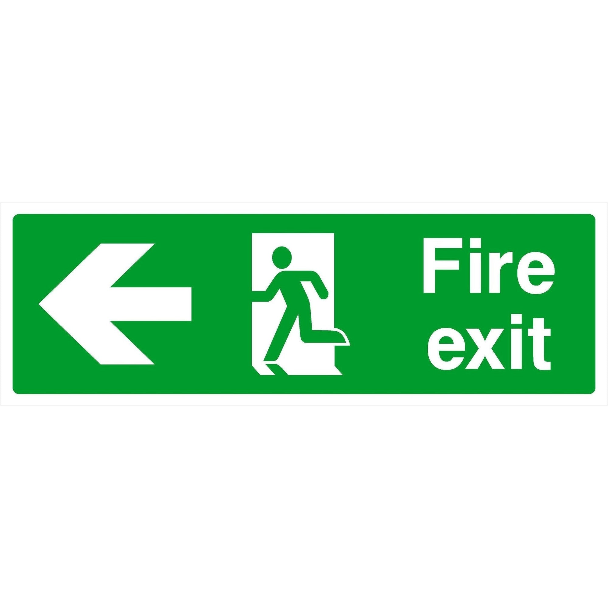 Fire Exit Left Arrow Sign