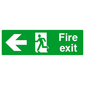 Fire Exit Left Arrow Sign