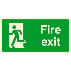 Fire Exit Left Emergency Escape Sign