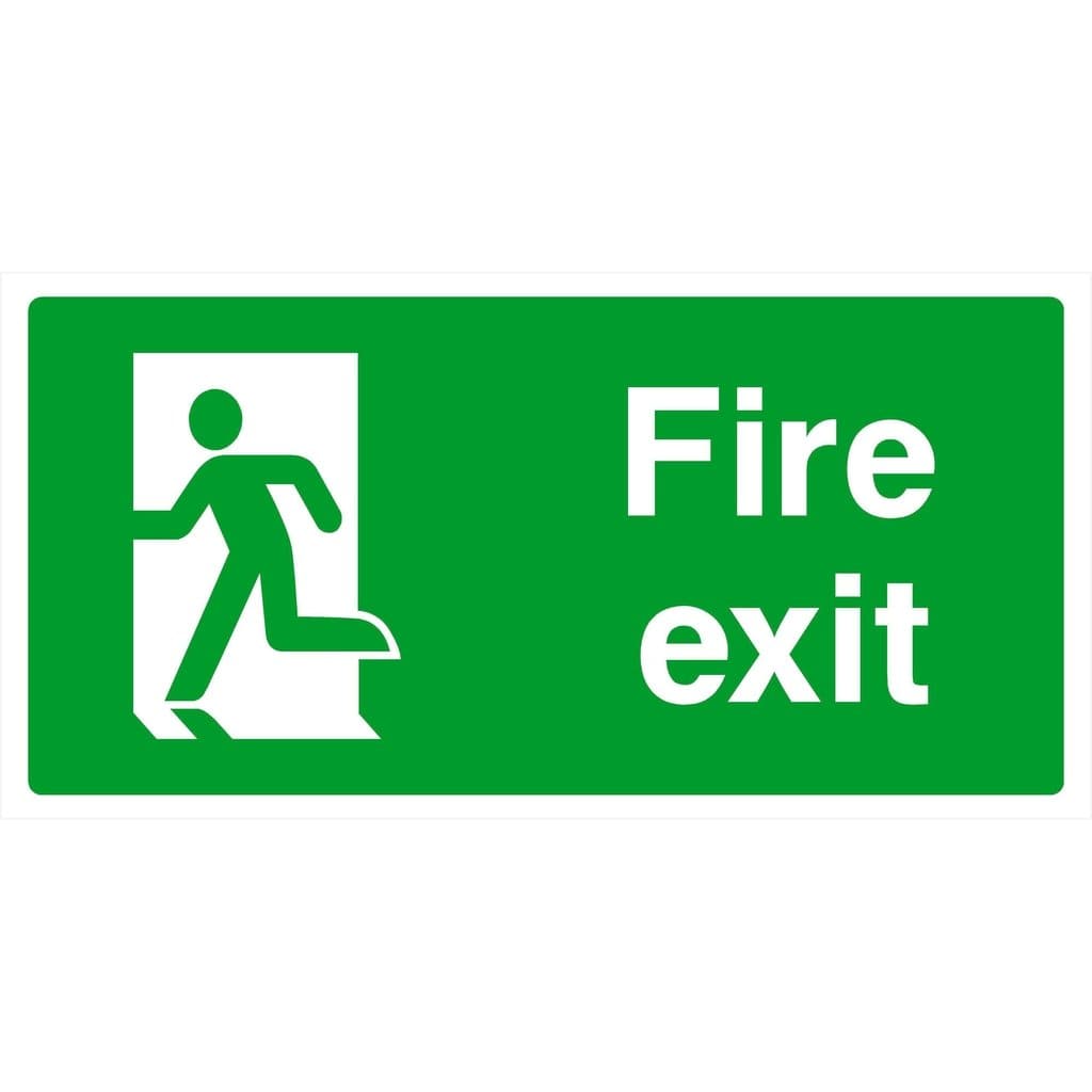 Fire Exit Left Emergency Escape Sign