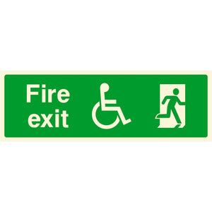 Fire Exit Refuge Right Sign