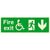 Fire Exit Refuge Sign Down Arrow