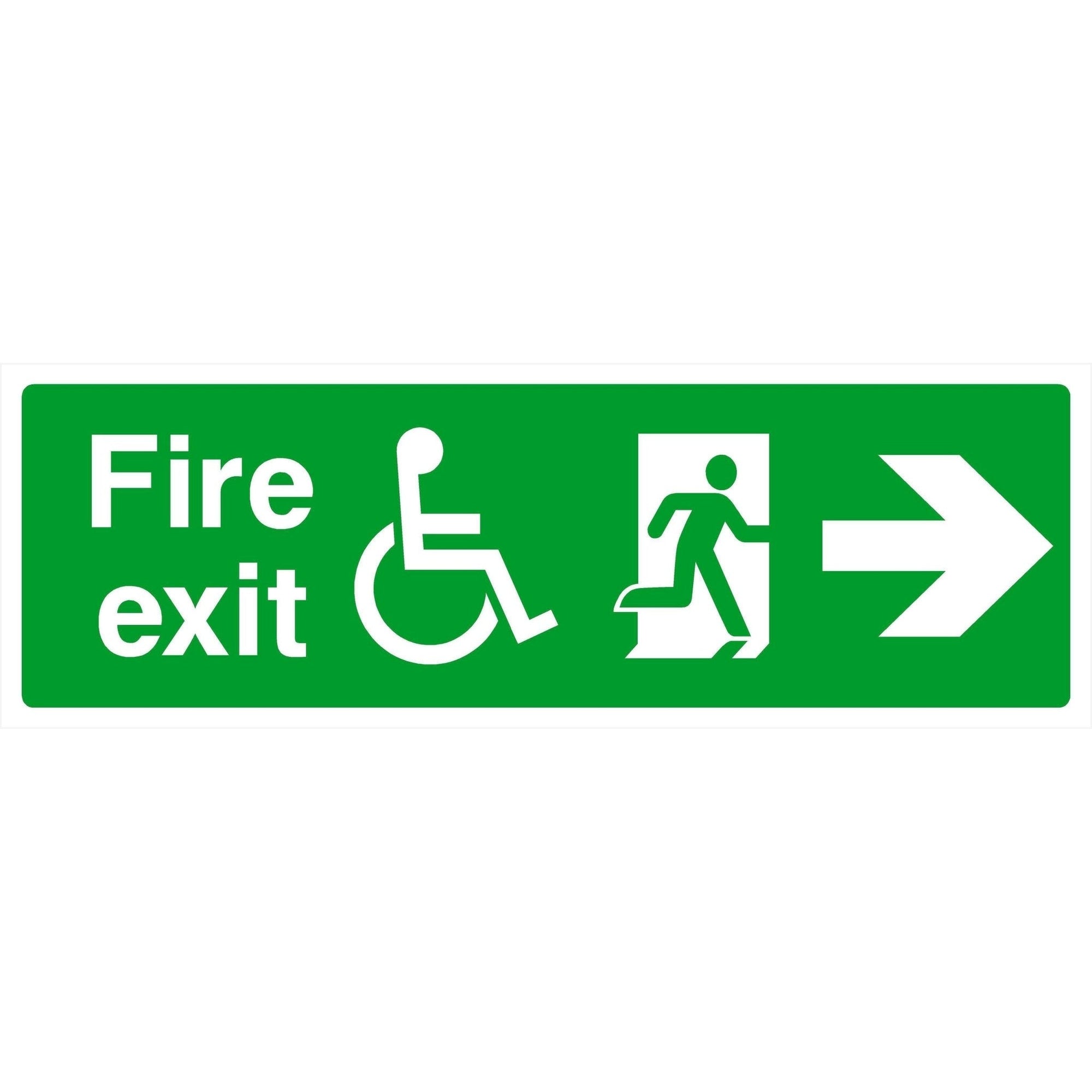 Fire Exit Refuge Sign Right Arrow