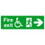 Fire Exit Refuge Sign Right Arrow