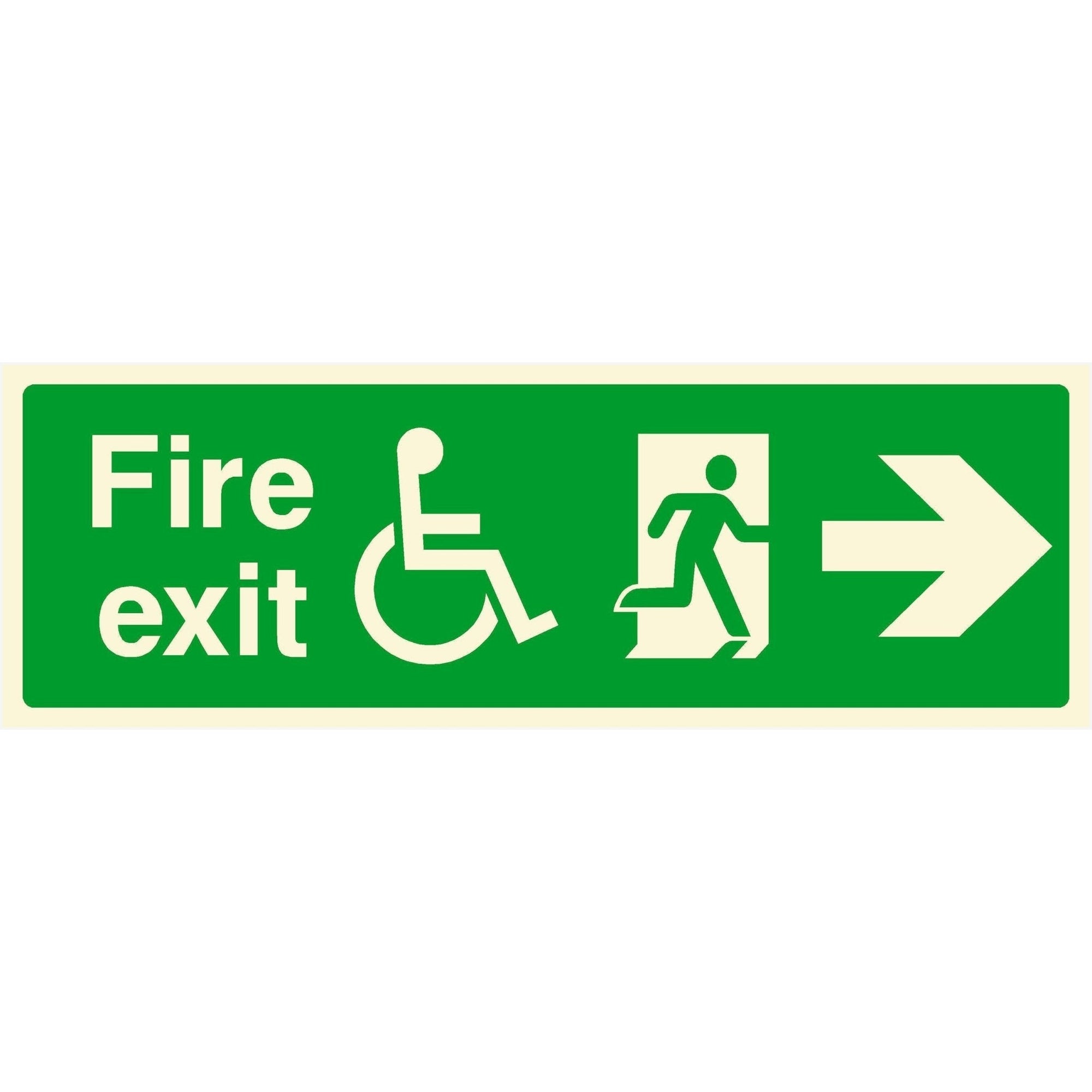 Fire Exit Refuge Sign Right Arrow