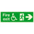 Fire Exit Refuge Sign Right Arrow