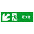 Fire Exit Sign Down Left Arrow