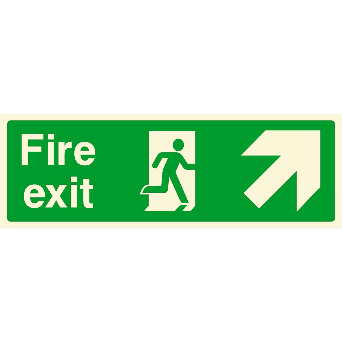 Fire Exit Sign Forward Right Arrow