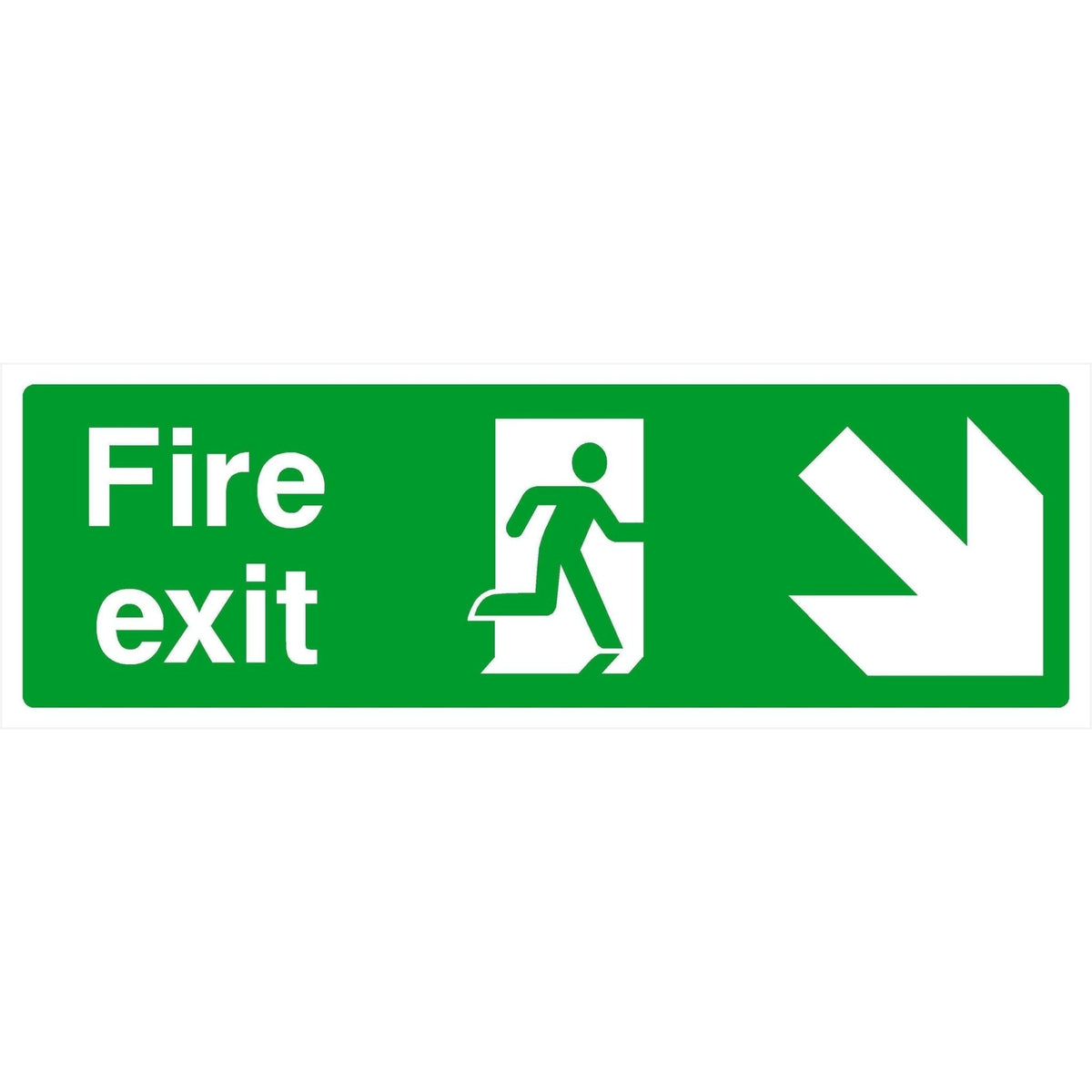 Fire Exit Sign Right Down Arrow