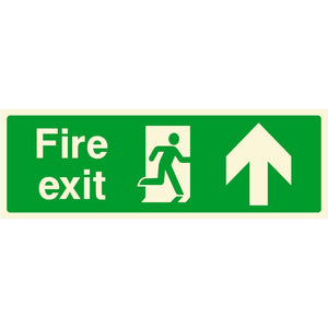 Fire Exit Sign Up Arrow