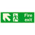 Fire Exit Sign Up Left Arrow