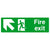 Fire Exit Sign Up Left Arrow