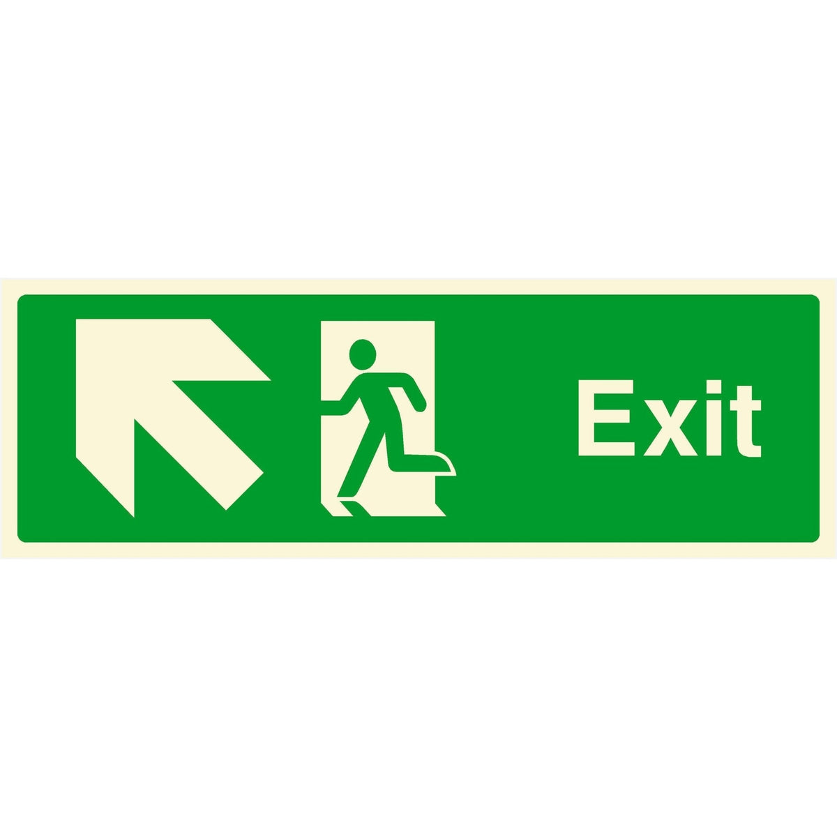 Fire Exit Sign Up Left Arrow