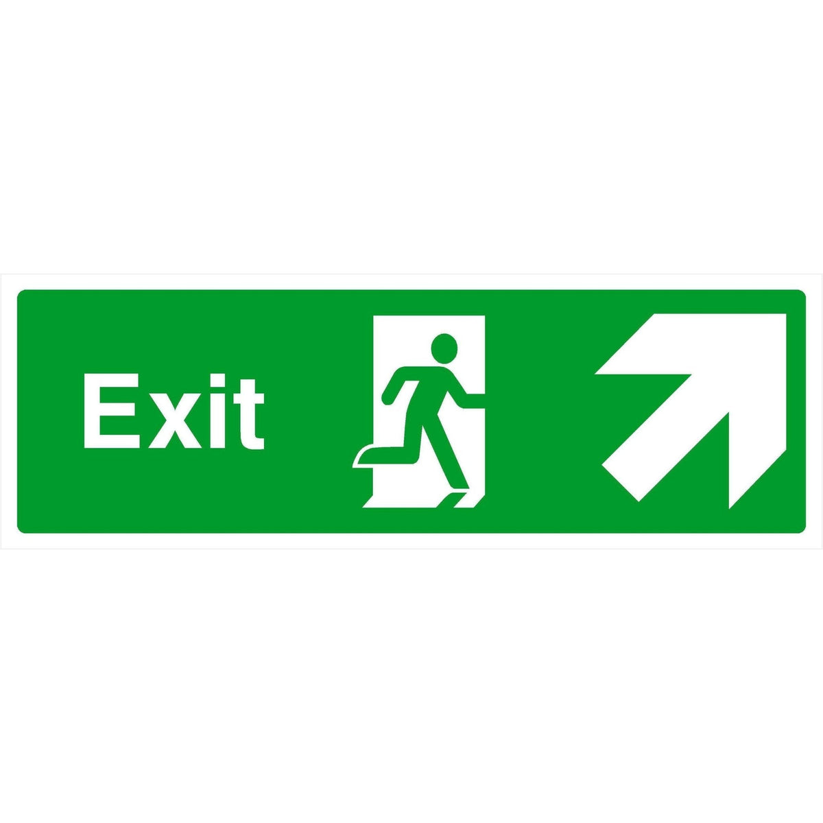 Fire Exit Sign Up Right Arrow