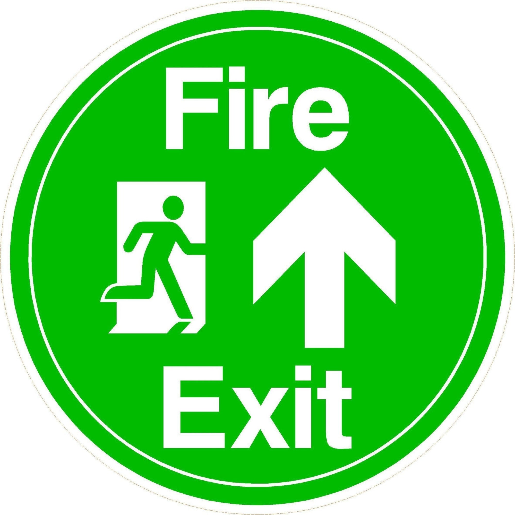 Fire Exit with Up Arrow Floor Sticker